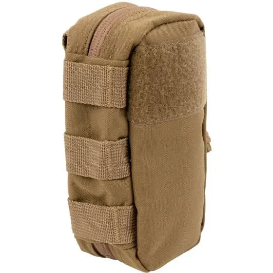 The Caliber Armor Mini First Aid Kit M-FAK is a small, tan rectangular pouch with MOLLE straps and a zipper—ideal as a compact medical or trauma kit for attaching to gear or bags.