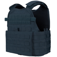 Thumbnail for The Caliber Armor Modular Operator Plate Carrier (MOPC) Gen II is a black bulletproof vest with multiple straps, MOLLE webbing, and body armor plate attachments, displayed on a plain white background.