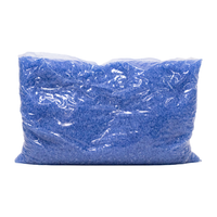 Thumbnail for 5 pound bag of blue recycled plastic sitting upright, fill resembles round pellets and is used to fill shooting rest bags