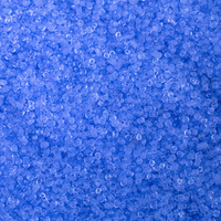 Thumbnail for Close-up of blue recycled platic that resembles round pellets used to fill shooting rest bags