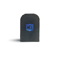Thumbnail for A black rectangular CaliberX IIIA Body Armor Insert by Caliber Armor, made for Viktos Backpacks with a blue CA logo on the front, shown against a plain white background.