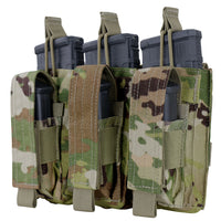 Thumbnail for The Caliber Armor Triple Kangaroo Mag Pouch | GEN II securely holds three AR/M4 magazines with flap and hook-and-loop closure. MOLLE compatible, it offers reliable retention and integrates seamlessly with your tactical gear.