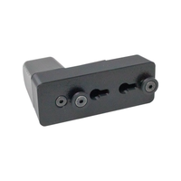 Thumbnail for Backside view of black plastic pistol mount that can be mounted directly to a flat wall with the slots built into the back of the mount or install the hardware and mount it directly to the Assault Wall slat wall panels