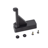 Thumbnail for black plastic hanger for compound bows and crossbows shown with hardware on a white back ground