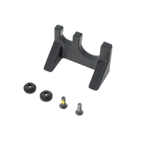 Thumbnail for Tactical flashlight wall hanging mount, 2 flashlight capacity shown with hardware on a black background