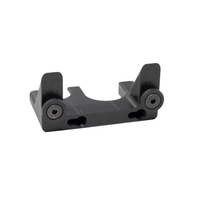 Thumbnail for Backside of tactical flashlight wall hanging mount, 2 flshlight capacity shown with Assault Wall slat wall hardware installed and the direct wall mounting slots are also visible, on a black background