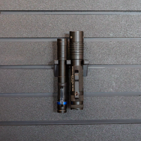 Thumbnail for Tactical flashlight wall hanging mount, holding 2 flashlights shown mounted from our Assault Wall tactical slat wall
