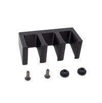 Thumbnail for Black pistol magazine hanger for 9mm & 40 cal  magazines with hardware on a white background, 3 magazine capacity