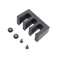 Thumbnail for Black pistol magazine hanger for 9mm single stack slim magazines with hardware on a white background, 3 magazine capacity