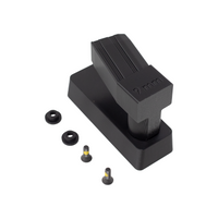 Thumbnail for Black plastic magazine mounted 9mm pistol right mount with screws on a white background
