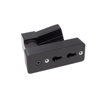 Thumbnail for backside of magazine mounted pistol hanger showing slots for direct wall mounting on a whilte background