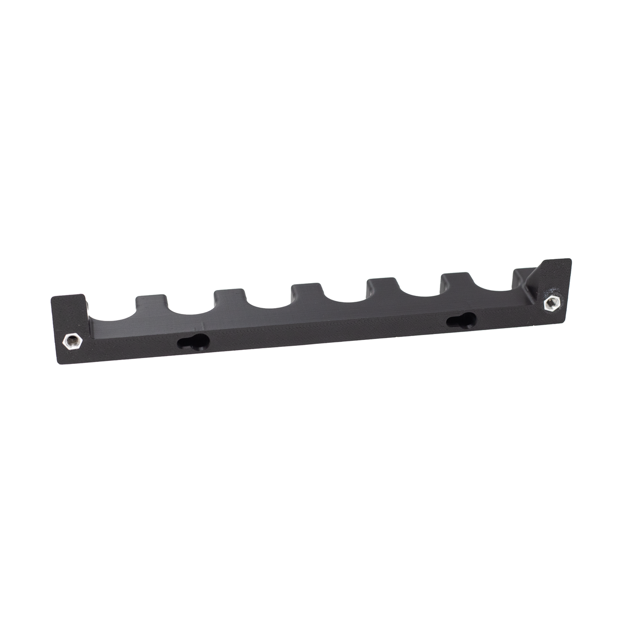 backside of six shotgun shell hanger showing the slots that allow for direcdt wall mounting or attach provided hardware to mount to Assault Wall tactical slat wall
