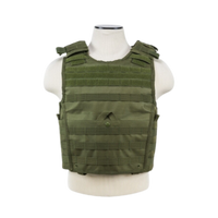 Thumbnail for The Caliber Armor CaliberX IIIA Package with Overt Body Armor Vest, featuring multiple horizontal straps, is shown in green on a white mannequin torso against a plain background.