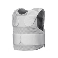 Thumbnail for The Caliber Armor CaliberX IIIA Covert Body Armor Concealable Vest Package is a lightweight white vest with adjustable shoulder and waist straps, made from perforated fabric, shown on a plain white background.