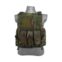 Thumbnail for A robust mannequin with a Tactical Scorpion Gear Bearcat MOLLE Plate Carrier Vest.