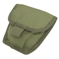 Thumbnail for The Caliber Armor Handcuff Pouch is a green fabric utility holder with reinforced stitching and a flap closure, delivering secure and durable storage for your gear.