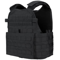 Thumbnail for The Caliber Armor Modular Operator Plate Carrier (MOPC) Gen II is a black tactical vest with MOLLE webbing, Velcro patches, and padded shoulders, designed to carry gear and body armor plates for enhanced protection.