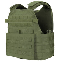 Thumbnail for The Caliber Armor Modular Operator Plate Carrier (MOPC) Gen II in olive green features adjustable straps, MOLLE webbing, and padded shoulders—ideal for carrying gear and fitting body armor plates for enhanced protection.