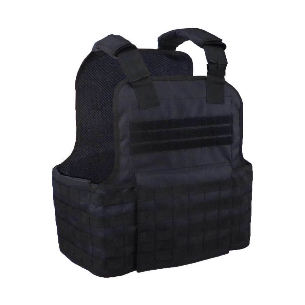 A Tactical Scorpion Gear Muircat MOLLE Plate Carrier Vest on a white background, featuring MOLLE accessories.