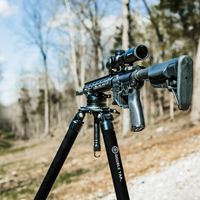 Thumbnail for panoramic-leveling-head-on-stronghold-aluminum-tripod-with-level-firearm