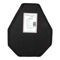 Thumbnail for A lightweight black Tactical Scorpion Gear Level IV Polyethylene Body Armor Plate with a label on it, showcasing USA Craftsmanship and NIJ Level IV Certification.