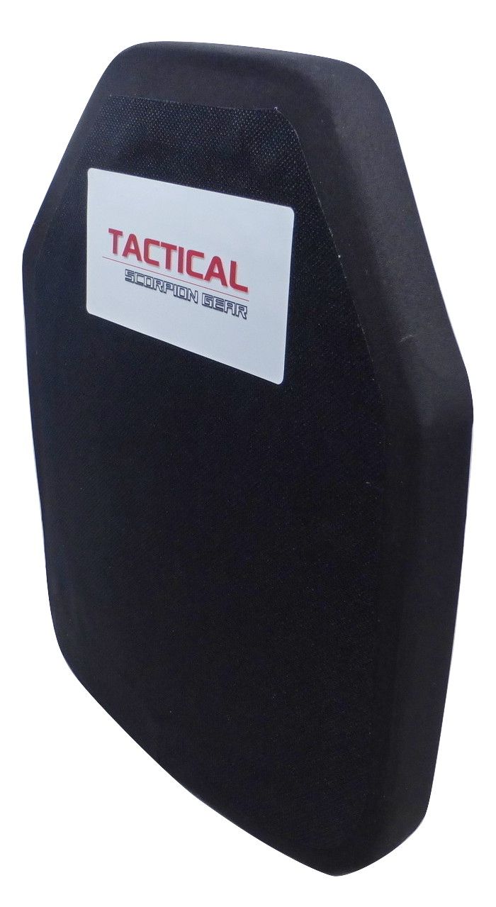 A Tactical Scorpion Gear Level III+ PE Polyethylene Body Armor with the word tactical on it, proudly made in the USA.