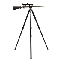 Thumbnail for saddle-clamp-on-panoramic-leveling-head-tripod-mount-with-secured-firearm-level-on-aluminum-tripod