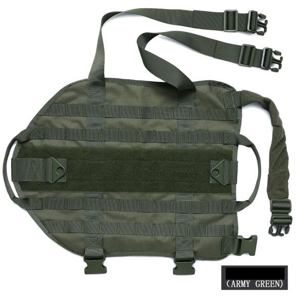 Olive green Tactical Scorpion Gear tactical dog vest with adjustable straps on a white background.