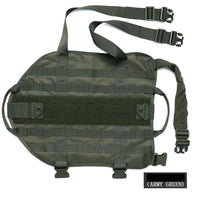 Thumbnail for Olive green Tactical Scorpion Gear tactical dog vest with adjustable straps on a white background.
