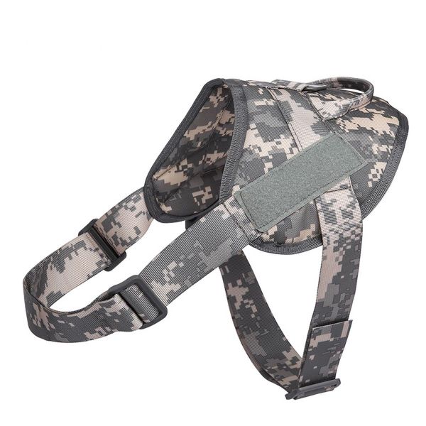 Tactical Scorpion Gear D3 Small Canine Dog K9 Camo MOLLE Training Vest Harness on a white background.