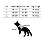 Thumbnail for Sizing chart and diagram for Tactical Scorpion Gear - D4 Dog K9 MOLLE Military Combat Edition Training Vest Harness, indicating where to measure neck and chest size.