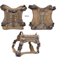 Thumbnail for Tactical Scorpion Gear - D4 Dog K9 MOLLE Military Combat Edition Training Vest Harness displayed in three different angles.