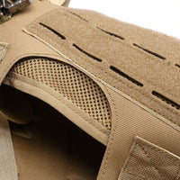 Thumbnail for Close-up of a brown Tactical Scorpion Gear Tactical Scorpion Gear- Laser Cut Dog Training Vest Harness K9 Camo MOLLE D6 with mesh ventilation and chew-proof quick connect buckles.