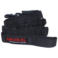 Thumbnail for A rolled-up black tactical belt with a buckle, labeled 