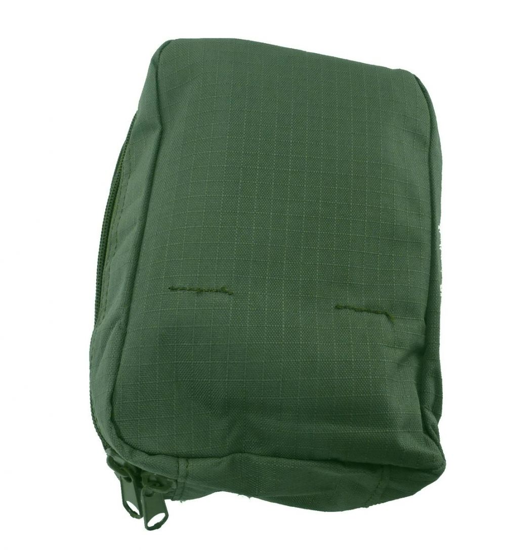 A green Tactical Scorpion Gear MOLLE II utility pouch on a white background.