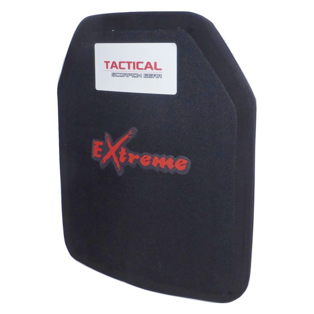 A Tactical Scorpion Gear Level III+ Extreme PE Body Armor Plate on a white background.