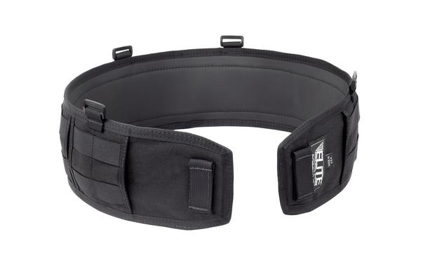 An Elite Survival Systems Sidewinder Battle Belt with two buckles on it.