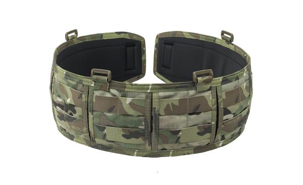 An Elite Survival Systems Sidewinder Battle Belts waist belt with two straps.