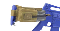 Thumbnail for Blue toy gun with an attached Elite Survival Systems Butt Stock Mag Pouches on a white background.