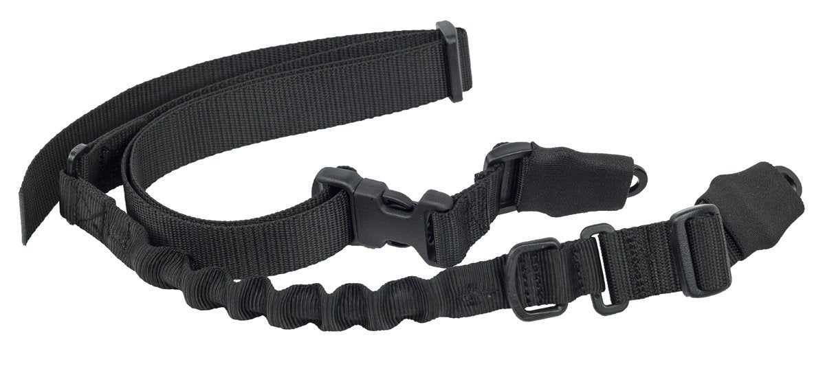 An Elite Survival Systems Shift 2-to-1 Point Tactical Bungee Sling with an adjustable strap.