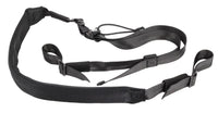 Thumbnail for Elite Survival Systems Rapid-Tac 2-Point Padded Sling, Black with clips and buckles, isolated on a white background.