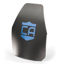Thumbnail for A black and blue Caliber Armor plate with the word ca on it.