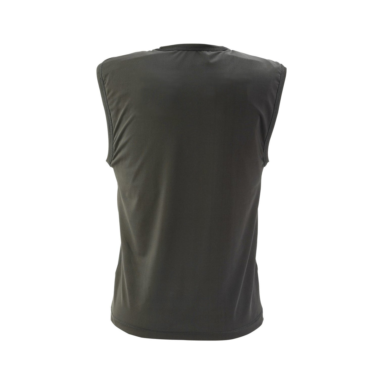 The back view of a Body Armor Direct VIP T-Shirt Concealable Carrier men's black tank top.