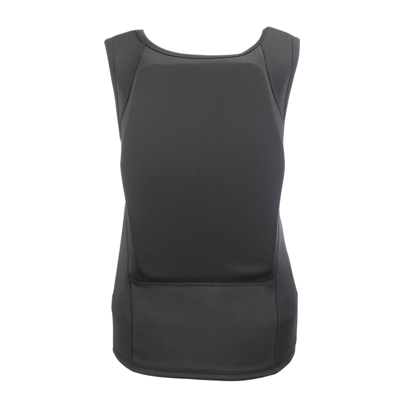 The back view of a Body Armor Direct Concealable Express T-Shirt Enhanced Multi-Threat for women.