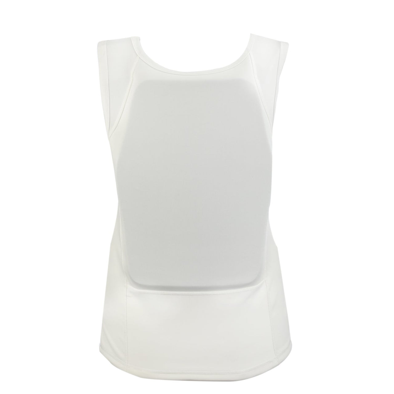 The back view of a Body Armor Direct Concealable Express T-Shirt Carrier for women.