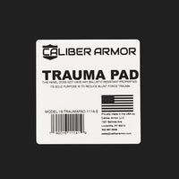 Thumbnail for An image of a Caliber Armor Extreme Impact Trauma Pad Shooters Cut - 8 x 10 on a black background.