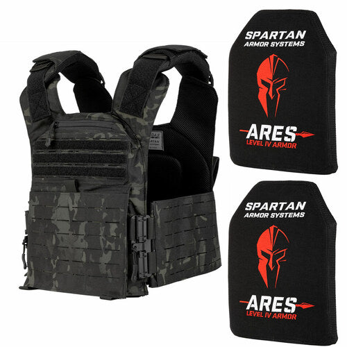 Spartan Armor Systems Leonidas Legend Xl Black Multicam Plate Carrier And Ares Level Iv Made In U.S.A.