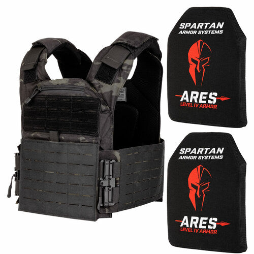 Spartan Armor Systems Leonidas Legend Xl Black Multicam Plate Carrier And Ares Level Iv Made In U.S.A.