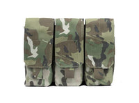 Thumbnail for Three Elite Survival Systems Assault Rifle Mag Pouch, Triple on a white background.