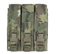 Thumbnail for An Elite Survival Systems MOLLE Triple 9mm Mag Pouches in camouflage.